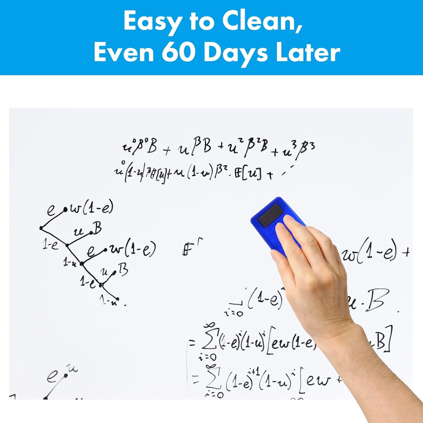HAMIGAR Magnetic Whiteboard Contact Paper 36" x 79" Dry Erase White Board Sticker for Wall Stick on White Board Peel and Stick Wallpaper Adhesive Poster with Marker, Magnetic Eraser and Magnets