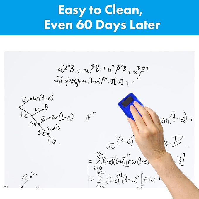 HAMIGAR White Board for Wall 48" x 71" Peel and Stick Dry Erase Board | Magnetic Whiteboard Contact Paper, Dry Erase Sticker for Wall, Wallpaper, Adhesive Poster, Includes Marker, Eraser & Magnets