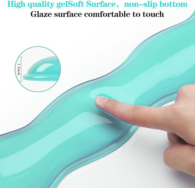 Gel Wrist Rest for Keyboard and Mouse, Wrist Rest for Keyboard, Mouse Wrist Support, Pain Relief, Cool Touch, Non-Skid, Mouse Wrist pad