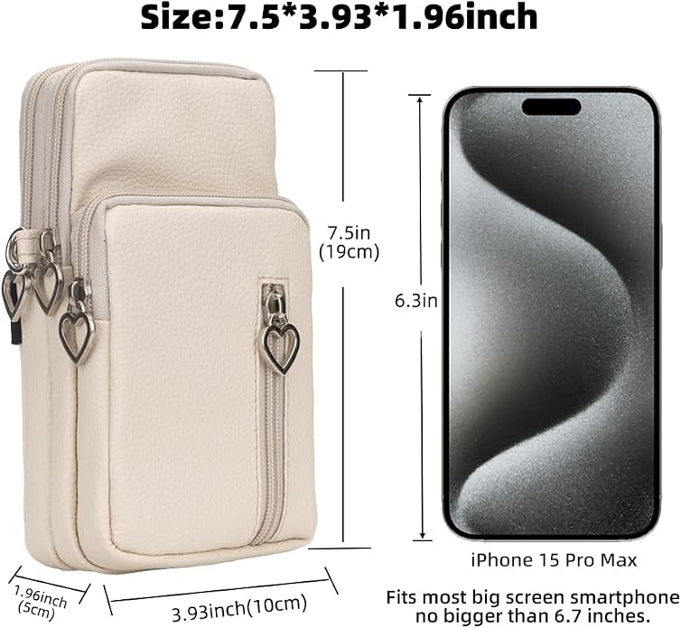 Small Crossbody Bag for Women - Mini Phone Purses with Crossbody Strap and Wallet - Nylon Arm Bag