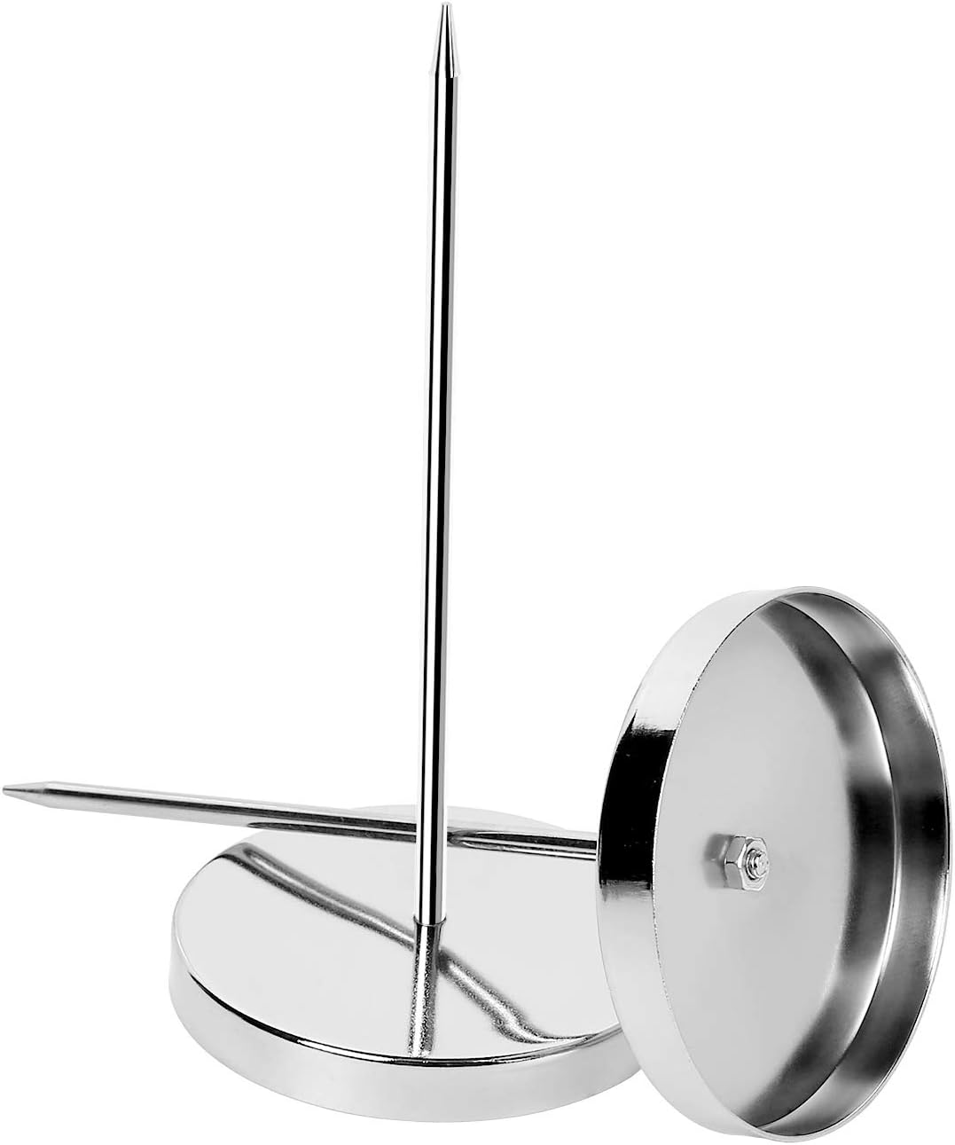2PCS Bill Fork, Rod Paper Holder Spike, Stainless Steel Check Bill Holder, Memo Holder Spike