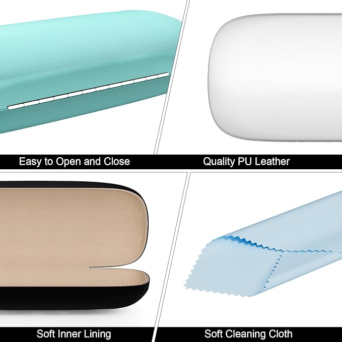 Eyeglasses Case, Hard Shell Protective Case for Glasses, Unisex for Women Men