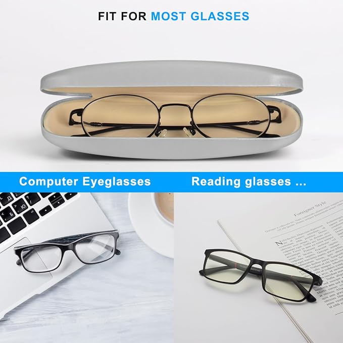 RayLove Unisex Hard Shell Eyeglasses Cases, Protective Case For Glasses