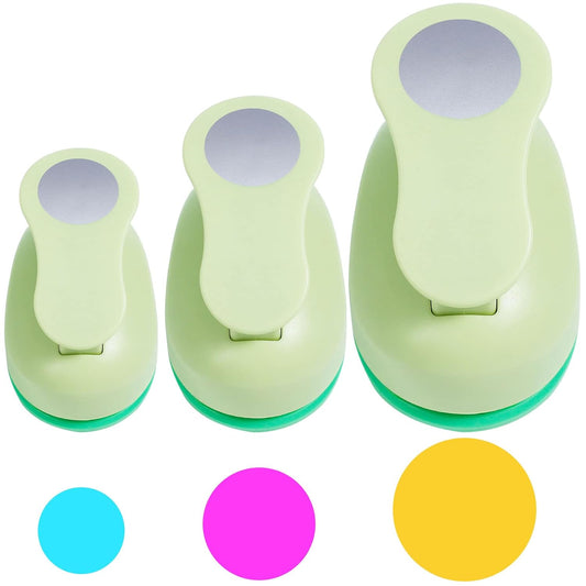 UCEC Circle Punch, 2+1.5+1 Inch Paper Punch, 3 Pcs Paper Punches for Crafting, Round Hole Punch, Circle Cutter for Scrapbook, Cards, DIY Albums Photos