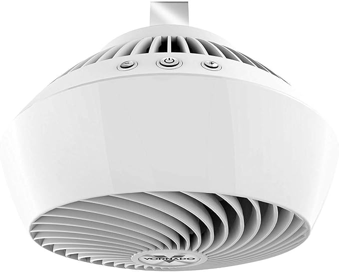 Vornado 560 Medium Air Circulator Floor Fan, 4-Speed, Quiet Fan for Bedroom, Office, Dorm Room, with Chrome Glide Bar Adjustable Tilt, Electric Cooling Fan, White