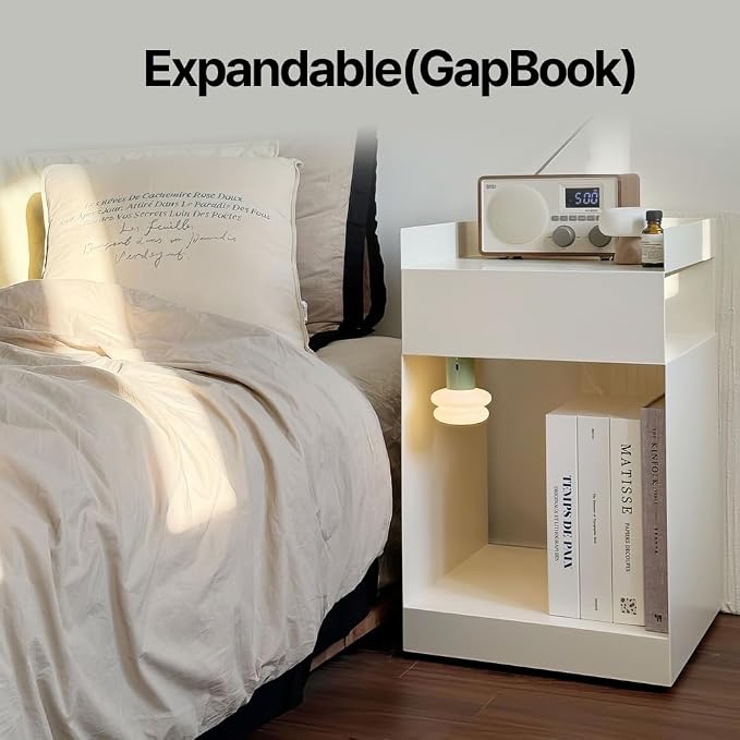 Book Shape Decorative Cable Management Box - Expandable Cable Organizer Box with Magnetic Closure for Home & Office (LoveFinds, Standard)