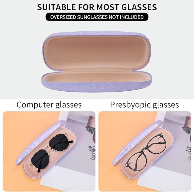 PERFECTSIGHT Hard Shell Eyeglasses Case, Kawaii Protective Glasses Case for Kids, Cute Eyeglass Case for Women Men Girls