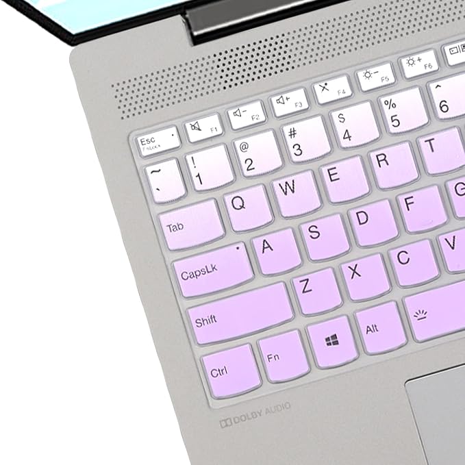 Keyboard Cover for Lenovo Ideapad Flex 5 5i 15.6" 16", IdeaPad Slim 5 5i 15" 16", Lenovo Yoga 7 7i 15.6 16, Yoga Slim 7/IdeaPad Slim 7 15.6, Ideapad 3/Ideapad 5 15.6 17.3, IdeaPad 3i 15 -GPurple