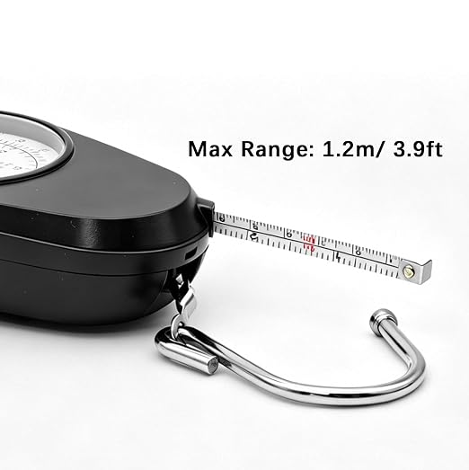 Hanging Scale with Hook, Fish Scale No Battery, Suitcase Scale, 80 Lbs | 2PC Luggage Weight Scale with Tape Measure, Durable Hanging Scale with Tape Measure for Suitcases, Travel, Fishing & Outdoor