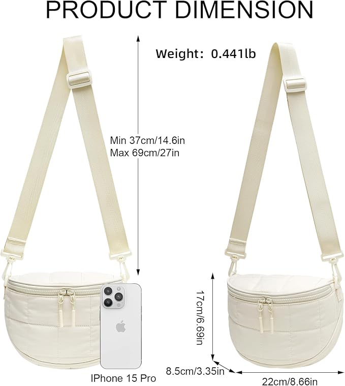 KKXIU Crossbody Bags for Women Vegan Leather Travel Bum Bag | Trendy Fanny Waist Pack | Shoulder Purse with Adjustable Strap
