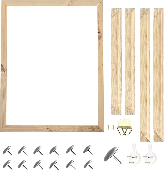 Wooden Frame DIY Picture Frames Art Suitable for Home Decor Painting Digital Diamond Drawing Paintings, Display Pictures 7.9x9.8 picture frames for wall (20 * 25CM)