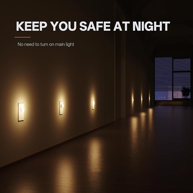 Night Light Plug in, Dimmable LED Mini Nightlights for Kids, Auto Dusk to Dawn Sensor, Automatic On and Off Night Lamp for Hallway,Bedroom, Stairway, 3 Brightness, Energy Efficient, 3CCT, 4Pack
