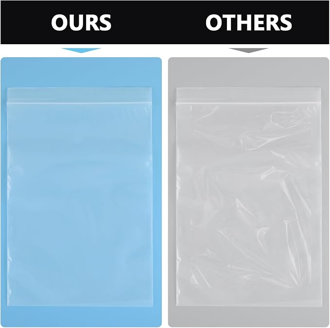 BESARME 500 PCS 5" x 7" Small Plastic Bags for Jewelry Mini Clear Plastic Poly Bag 2 Mil with Resealable Lock Seal Zipper for Storage Gifts Candy Screws