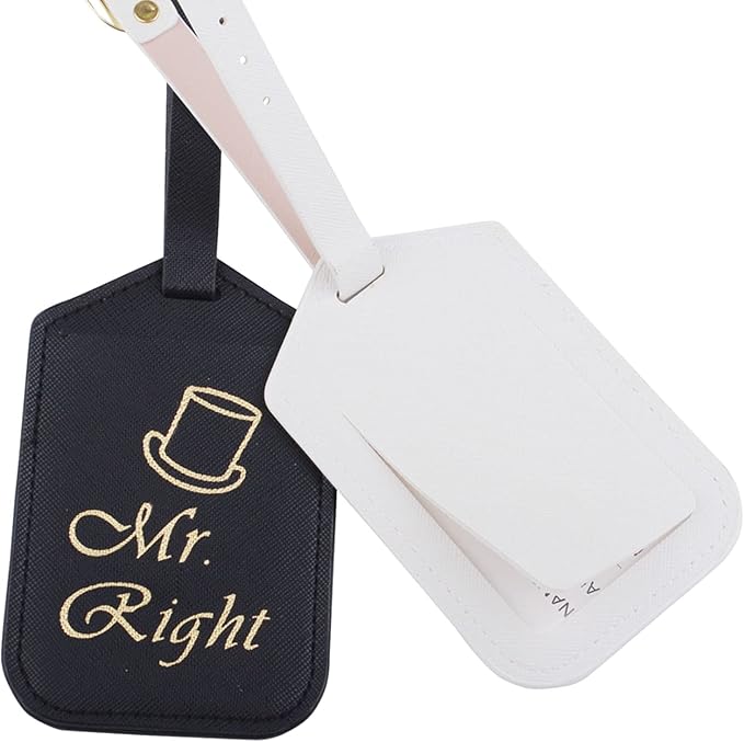 passport holder mrs and mr, Passport Wallets Travel Holder Set,Honeymoon gift, Wedding Bridal Shower Gift,Travel Luggage Tags Passport Cover (Mr. Right and Mrs. Always Right)