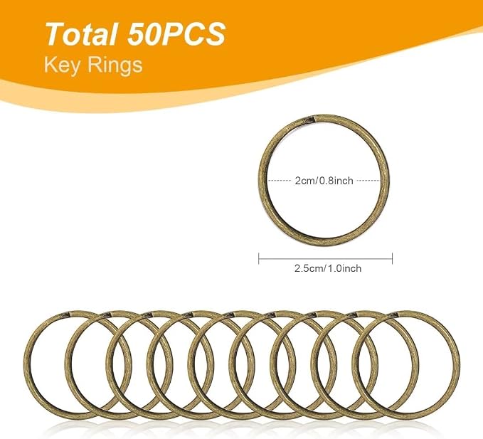 100PCS Swivel Snap Hooks with Key Rings, Premium Metal Swivel Lobster Claw Clasps Assorted Sizes (Large, Medium, Small) for Keychain Clip Lanyard, Jewelry Making, Crafts, Bronze