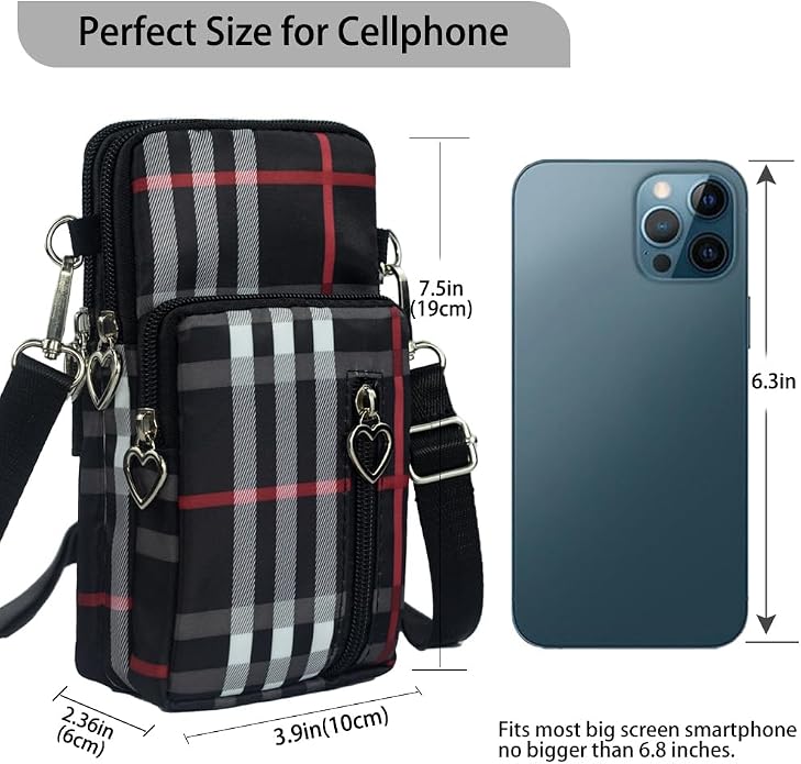 Small Crossbody Bag for Women - Mini Phone Purses with Crossbody Strap and Wallet - Nylon Arm Bag