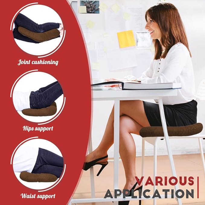 Stuffed Donut Pillow Seat Cushion | for Tailbone and Coccyx Pain, Hemorrhoids, Bed Sores, Pregnancy, Prostate, Surgery Recovery, Sitting Pressure Relief, for Home, Office and Car (Brown)