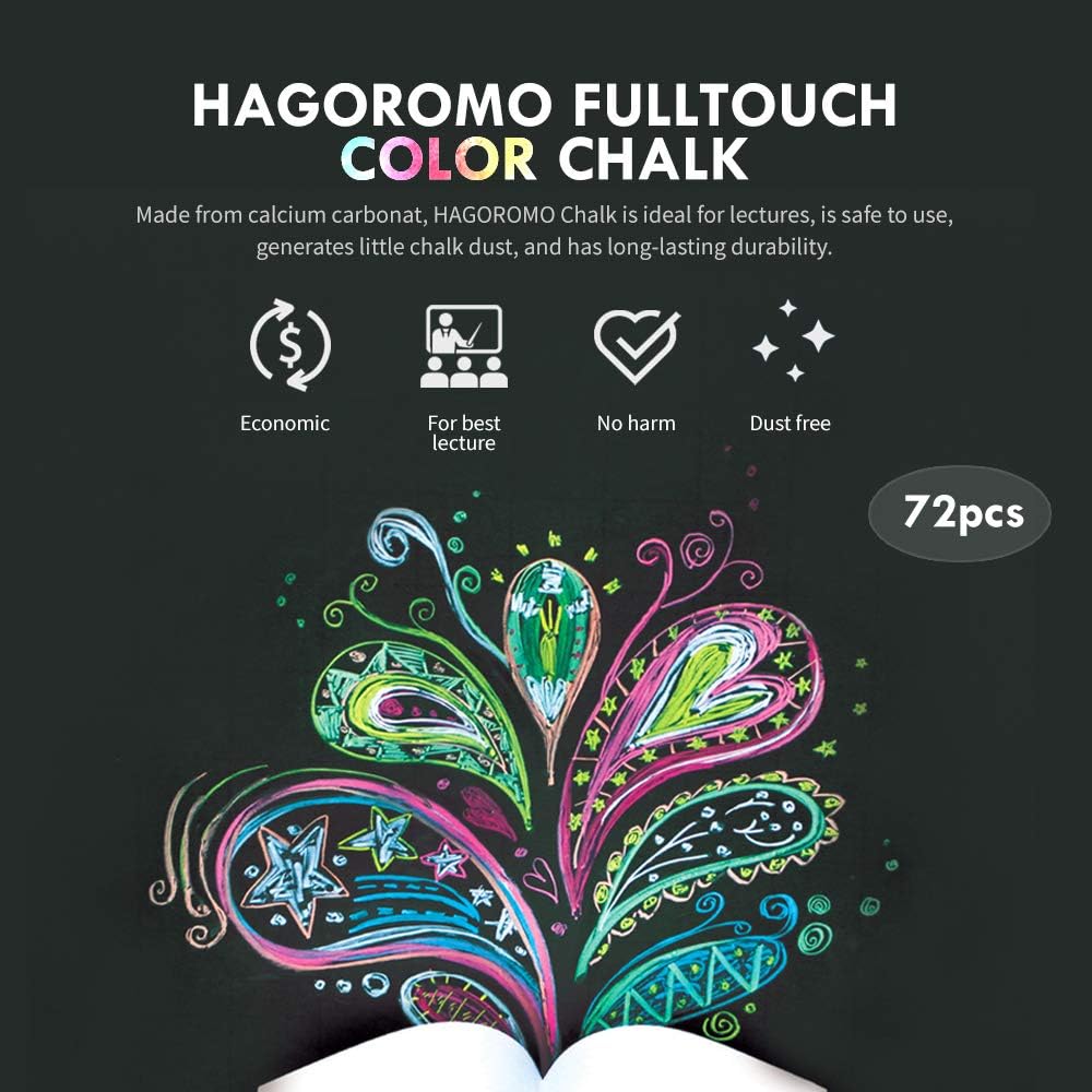 Hagoromo Fulltouch Color Chalk 1 Box [72 Pcs/Blue]