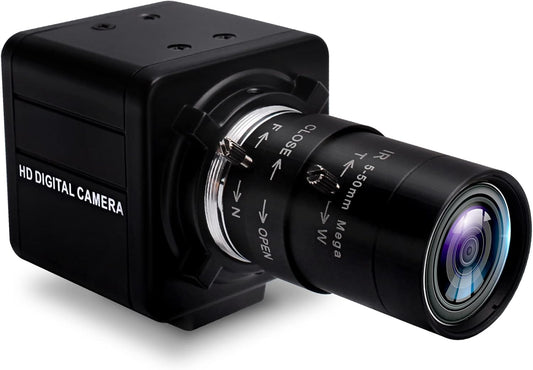 SVPRO 1080P Webcam with Zoom Lens, 5-50mm 10X Optical Zoom,Manual Focus,H.264, Low Light PC Camera with IMX323 Sensor USB Comptuer Camera for Streaming,Video Conference,Studio Recording