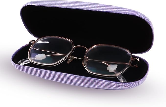 HSYMQ 3PCS Glasses Case, Eyeglasses Case Hard Shell, Reading Hard Glasses Cases for Women Men