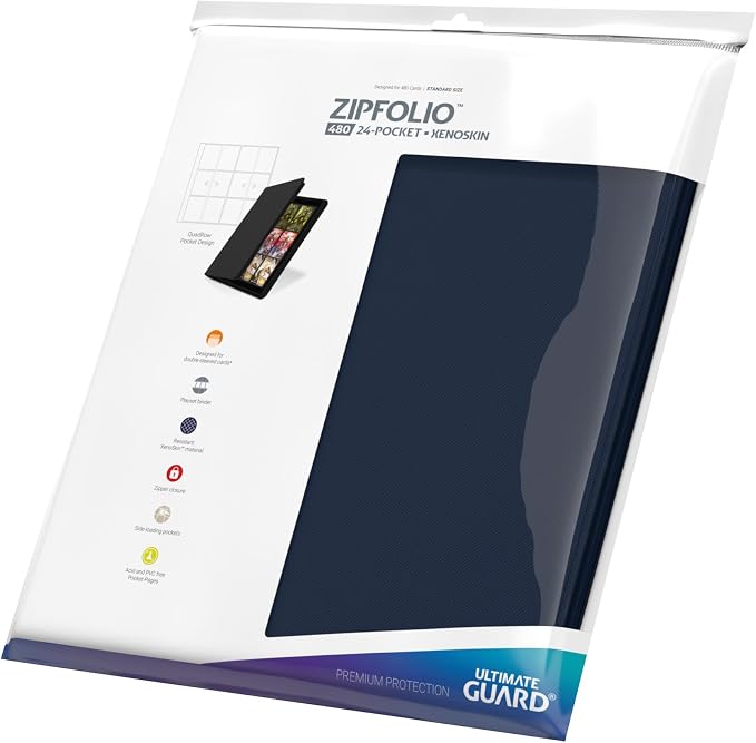 Ultimate Guard Zipfolio 480 – 24 Pocket XenoSkin (Quadrow) Blue