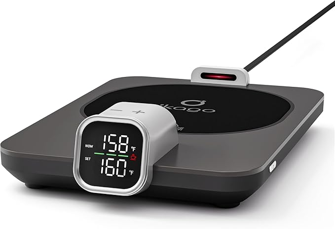 Coffee Mug Warmer for Desk, Accurate 1℉ Temperature Control with Real-Time Display, Smart Mug Warmer with Auto Shut-Off & Cup Sensing, Ideal Gifts for Women and Men