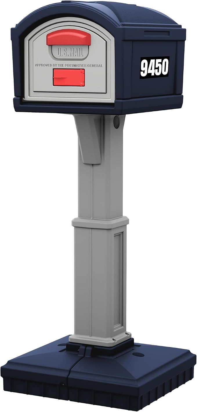 Simplay3 USPS T4 Extra Large Capacity XL Dig-Free Mailbox with Durable Double-Wall Construction, Weather-Resistant Design, and Easy No-Dig Installation, Limited Edition America 250 Navy Blue