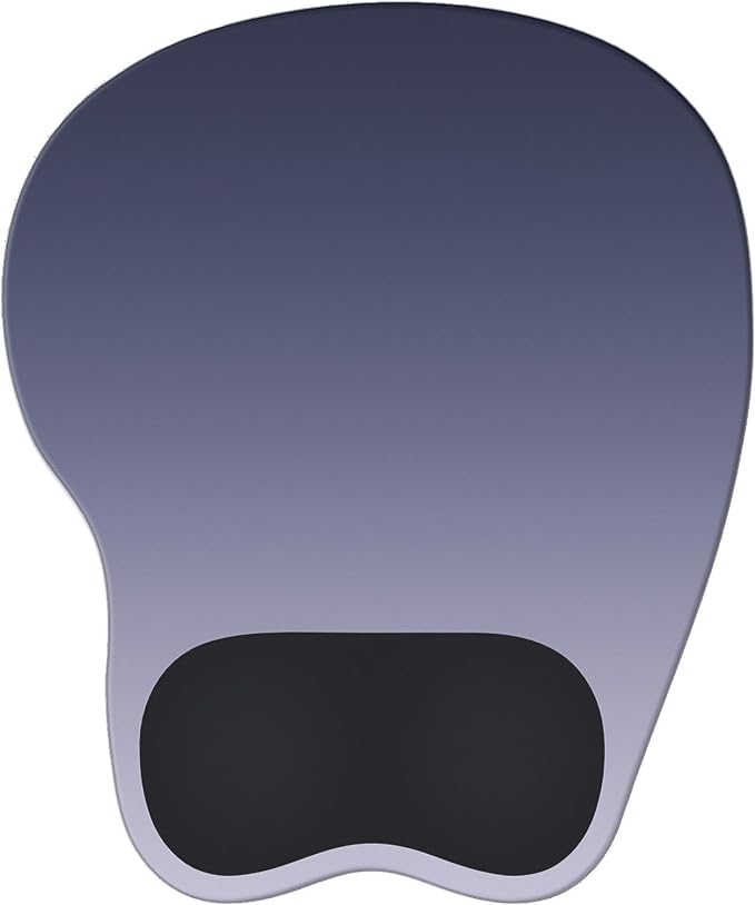 Ergonomic Mouse Pad,Non Slip Mousepad Wrist Rest Support for Office, Computer, Laptop & Mac(A-Black Grey)