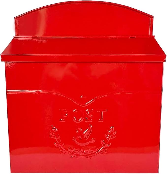 NACH Mailboxes for Outside Wall Mount, 11.5 x 5 x 13 inches, Red Waterproof Mailbox, Wall Mailboxes for Outside - The Chelsea Mailbox