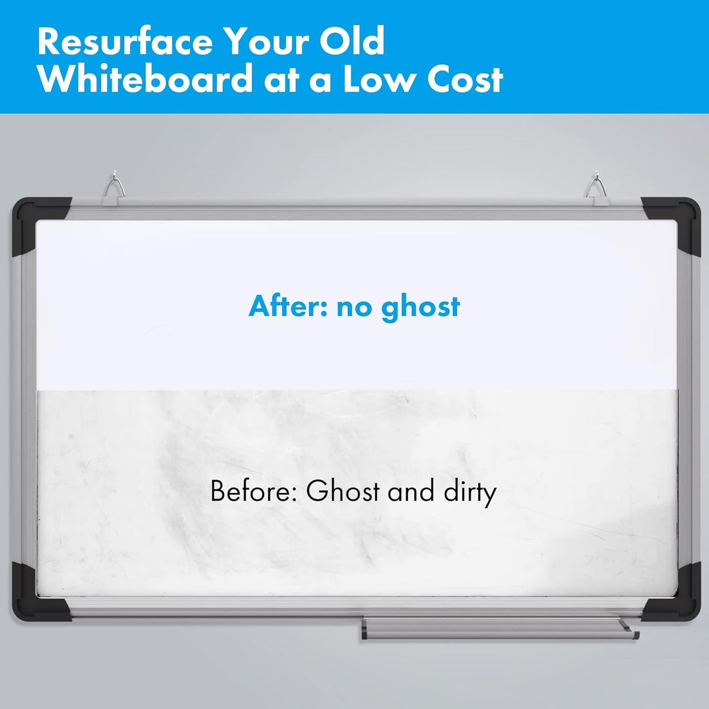 HAMIGAR Whiteboard Sticker for Wall 36" x 79" Dry Erase Board Large Wallpaper Peel and Stick, White Board Stick on Wall, Contact Paper Adhesive Poster Board Whiteboard with 1 Marker