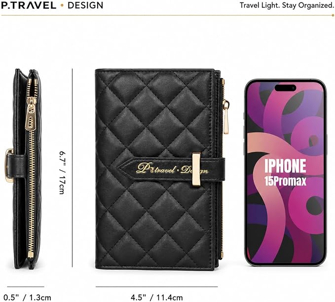 Passport Holder for Travel,Leather Passport Wallet,Travel Document Organizer with AirTag Slot,RFID Blocking With Credit Cards Case,Zippered Coins Pocket and Cash Slot for Women Men