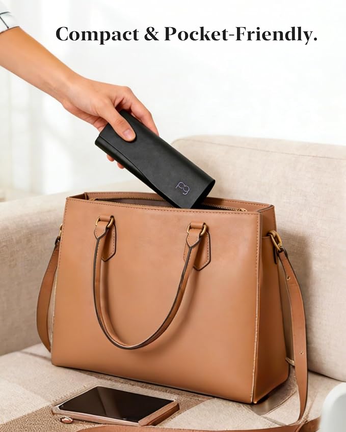 Slim Glasses Case, Reading Glasses Case, Portable Hard Shell Protective Eyeglasses Case with Magnetic Closure for Travel