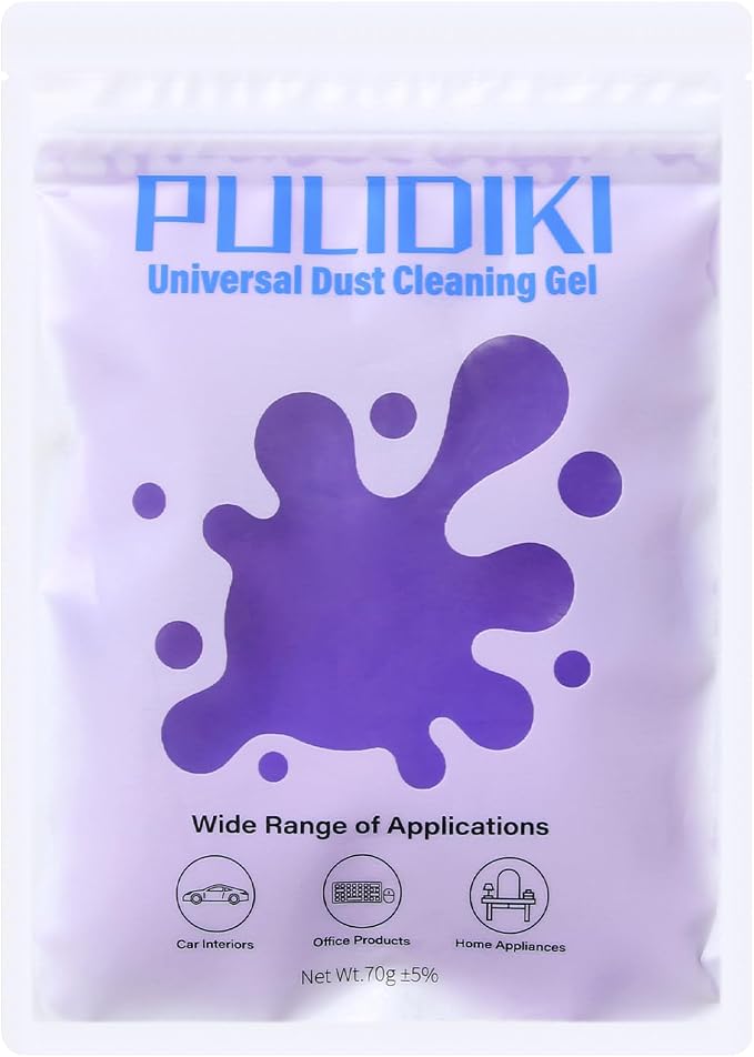 PULIDIKI Car Cleaning Gel Clean Putty, Universal Car Interior Cleaner Slime | Perfect Cleaning Kit Supplies, Auto Detailing Tools Accessories, Dust Remover Gifts for Men Women Purple (70g)