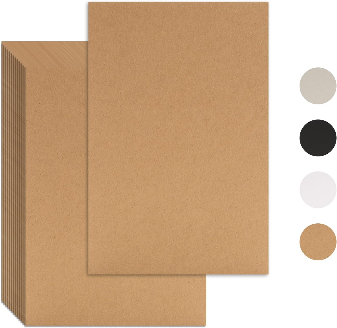 25 Pcs Book Board, Binder Board, Cover Board, Heavy Duty Chipboard for Book Binding, DIY Cardboard (Brown, 5 x 7 Inch 80PT)