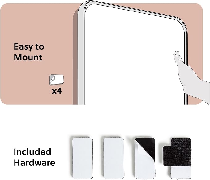 U Brands 11 x 14 Modern Bevel Dry Erase Board, Wood Grain Print, Includes Magnetic Marker and Magnet, Ghost-Free Surface