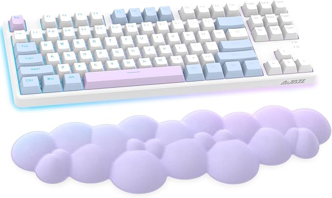 Gaming Keyboard Wrist Rest Pad,Memory Foam Palm Rest, Ergonomic Hand Rest,Wrist for Computer Keyboard,Laptop,Mac,Lightweight Easy Typing Pain Relief-Purple