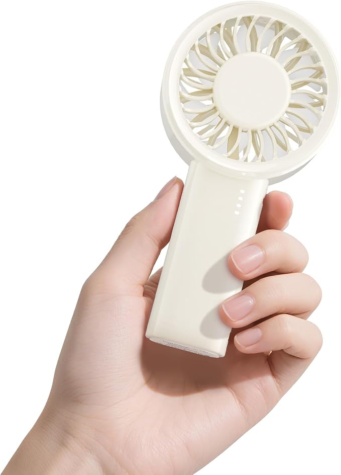 HandFan Handheld Mini Fan, Next Generation Small Fans Portable [8.5H Runtime] with Powerful High Speed Turbo Motor, USB Rechargeable, Pocket Design for Travel/Summer/Concerts/Lash, Gifts for Women