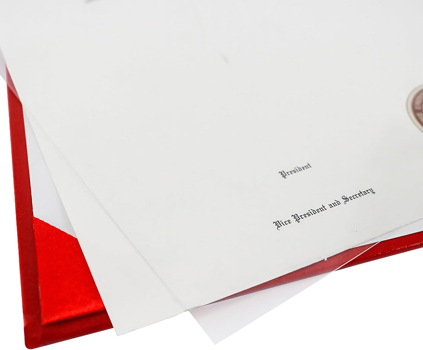GraduationMall 8.5"x11" Smooth Padded Diploma Cover Certificate Holder Red,6-Packs