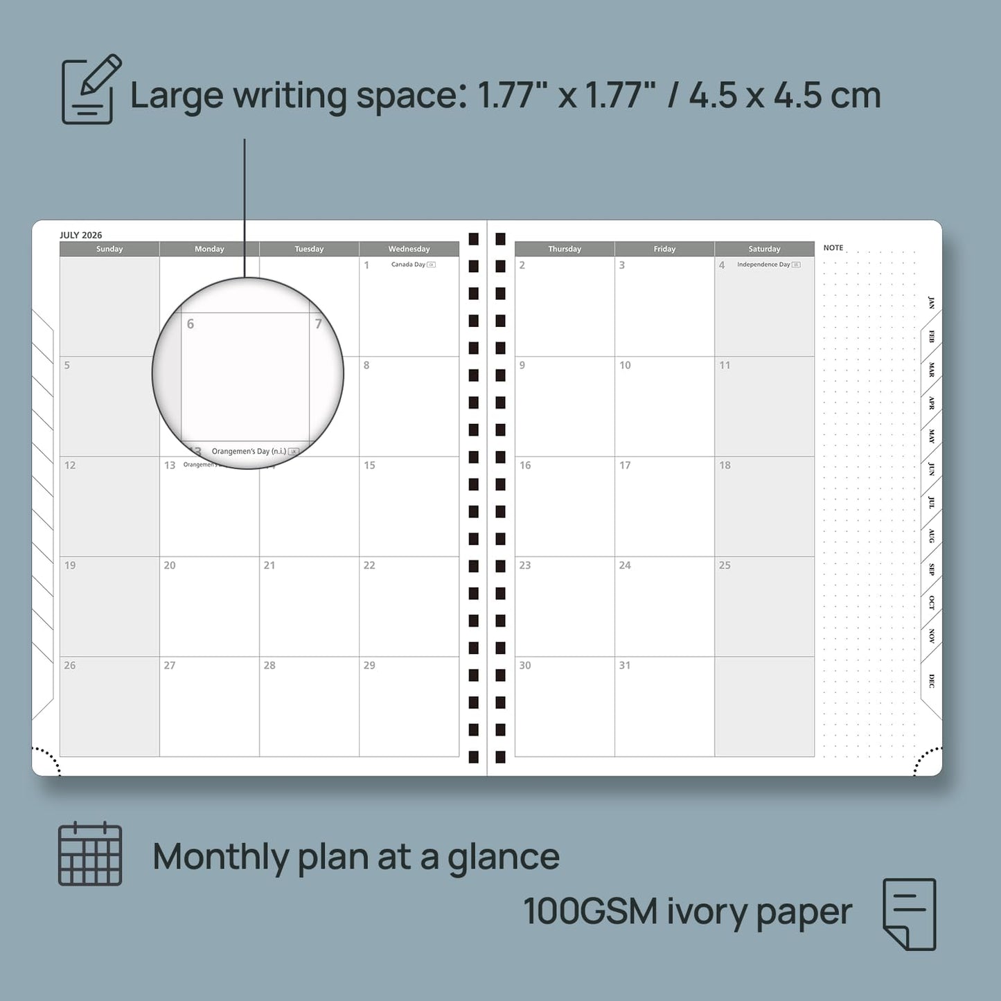 POPRUN 2026 Planner (Large - 8.5" x 10.5") with Hourly Schedule, Vertical Layout - 2026 Weekly Calendar (Jan. 2026 - Dec.2026) for Time Management, Monthly Tabs, Spiral Bound, Soft Cover - Burgundy Red