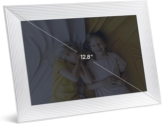 Aura 10" HD WiFi Digital Picture Frame – Free Unlimited Cloud Storage – Send Photos from Phone – No Subscription – Auto On/Off – Gift for Parents & Grandparents (Cool White, 10")