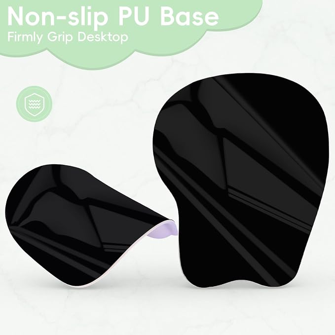 Mouse Pad with Wrist Rest Ergonomic Mouse Pad with Comfortable M-Shape Pain Relief Wrist Support Non-Slip PU Base Mousepad for Laptop, Office & Home (Fresh Forest)