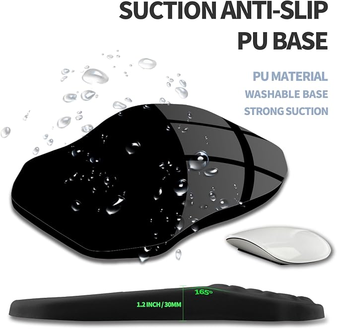 Ergonomic Raised Mouse Pad Wrist Support with Bilateral Slope Memory Foam Mousepad for Wrist Rest and Carpal Tunnel Pain Relief 11.8x7.9〃Inspirational Quotes