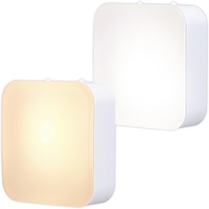 Lights by Night Night Lights Plug into Wall, Dimmable, Tunable White, 2-Pack, LED Plug in Nightlight, Dusk to Dawn Sensor, Adults, Kids Room, Bedroom, Bathroom, Nursery, Hallway, Kitchen, 82179