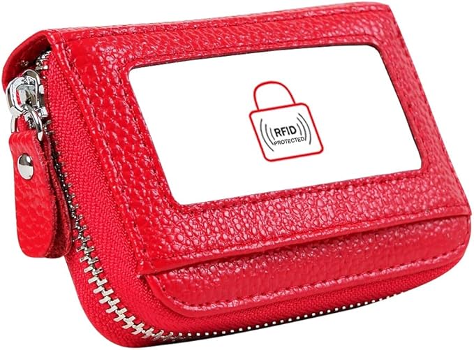 Women's RFID Blocking 12 Slots Credit Card Holder Leather Accordion Wallet