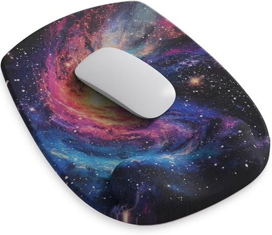 ErgoFlow Gel Wrist Rest Mouse Pad-Ergonomic Cushion for Desk, Cute Aesthetic Computer Decor for Women,Small Mousepad Mat&Laptop Pads-Office,Home Wireless Support&Ergo Accessories (08Spiral Galaxy)
