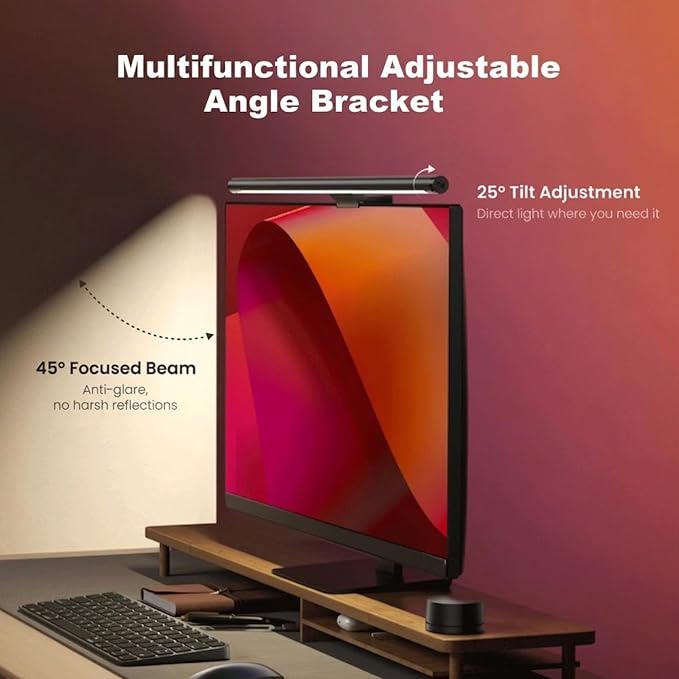 YEELIGHT Monitor Light Bar RGB Backlight, Ra98 Computer Lamp Works with Matter & Alexa for Home Office Gaming, 350LM Dimmable No Glare Eye-Care LED Screen Bar, USB Desk Lamp with Screen & Music Sync