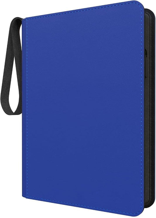 9-Pocket Card Binder - Holds 432 Trading Cards, 24 Side Loading Pages, Premium Zippered Card Album Folder Compatible with Penny Sleeves for Baseball Cards, TCG, and Game Card Storage & Display (Blue)