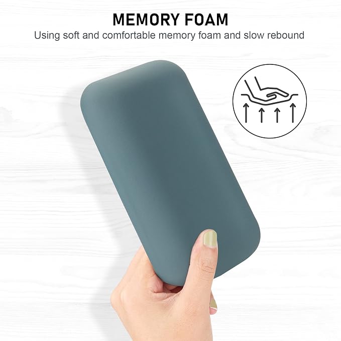 Leolee Elbow Rest Pads for Desk, Green Ergonomic Wrist Rest Arm Rest Pads | Memory Foam & Non-Slip Base, Armrest Cushion Support Pad Relieve Elbow and Wrist Pain for Computer, Office, 2 Packs