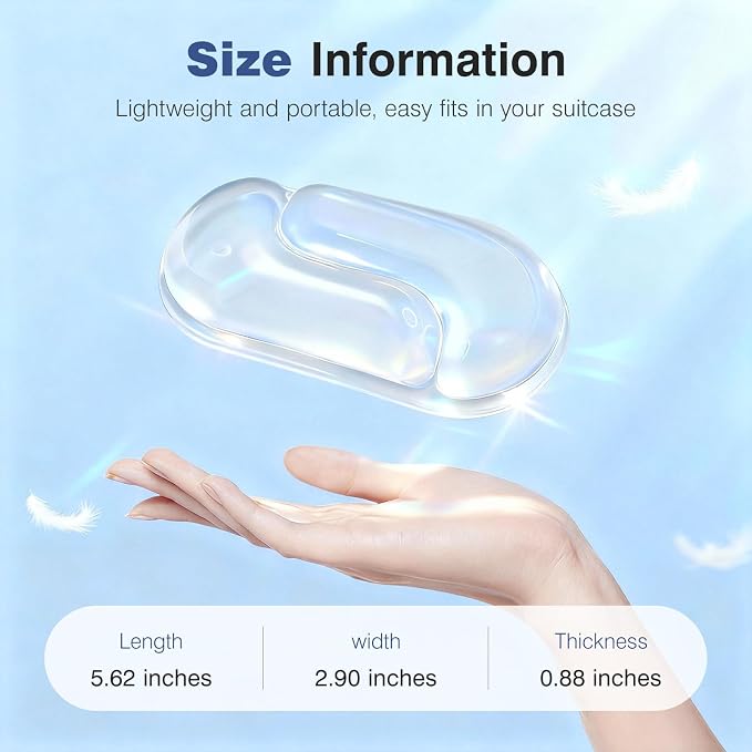 Ospelelf Clear Gel Wrist Rest for Mouse Ergonomic Cushioned Support for Typing & Gaming, Relief Carpal Tunnel, Wrist Pain, Sweat-Proof & Cooling Gel, Comfort for Office, Computer, Programmer, Gamer