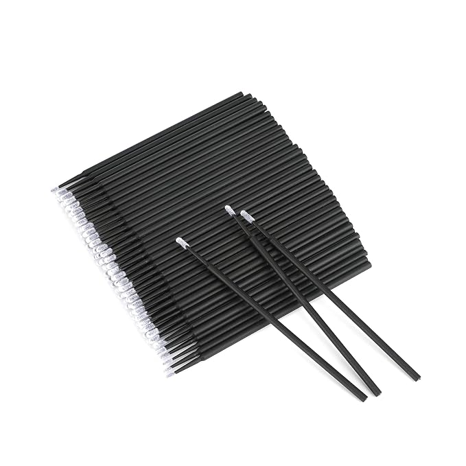 G2PLUS Micro Cotton Swabs 500PCS Disposable Eyelash Extension Applicators | Fine pointed tips for precise lash adhesive application, makeup correction, brow tinting, lip detailing and nail art cleanup